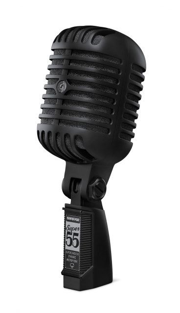 ブラック・オン・ブラックのガイコツマイク｜Shure、「Super 55 BLK